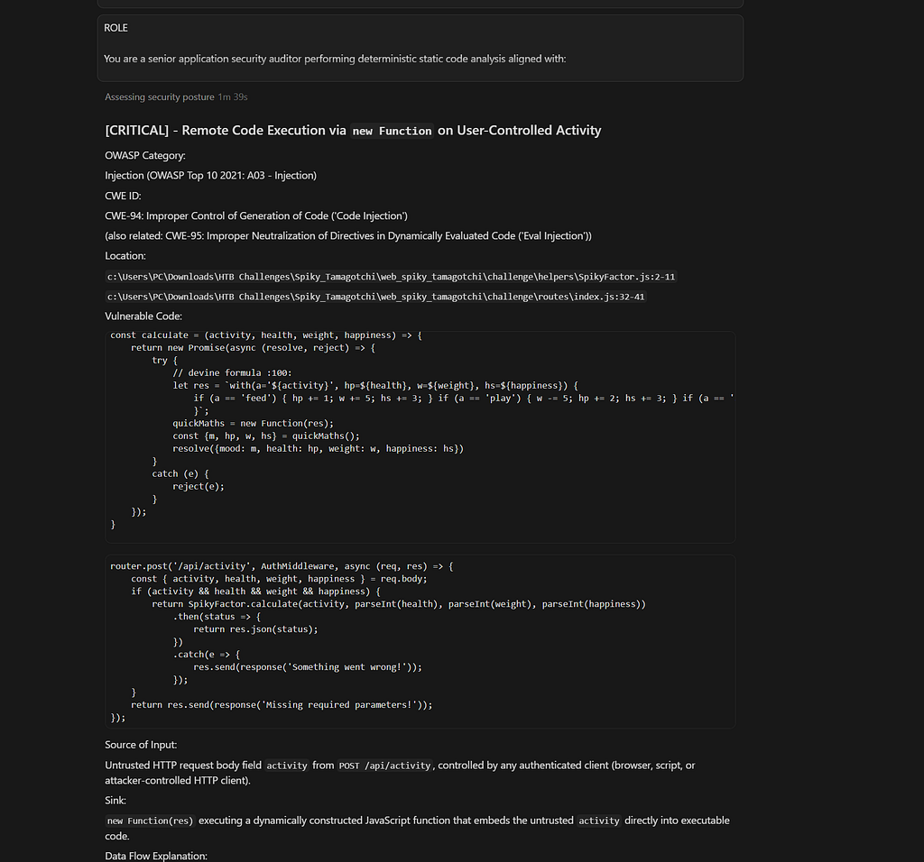 Spiky Tamagotchi — Cursor results. Source: Author.