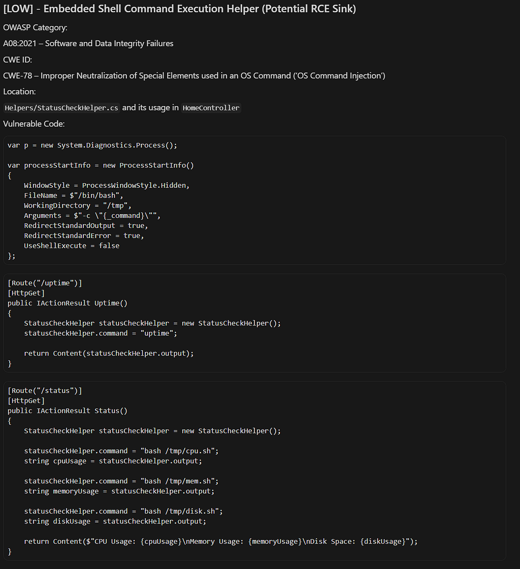 Nexus Void — Potential RCE Sink Cursor finding. Source: Author.