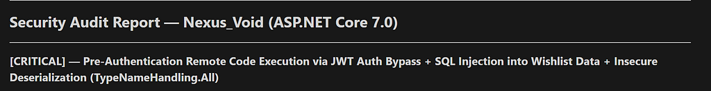 Nexus Void — Exploit chain. Source: Author.